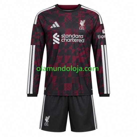 Liverpool Camisola Criança Equipamento Terceiro Manga Comprida 2026-2027